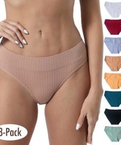 Women's Cotton Hipster Underwear – Mid-Rise Plus Size Panties with Soft, Breathable Fit (8-Pack)