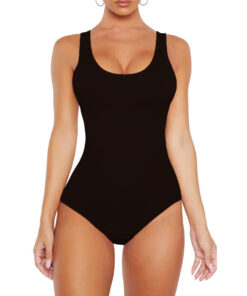 Seamless Crewneck Bodysuit Shapewear - Minimalist Basic Fit with Comfortable Compression