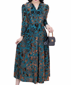 Plus Size Slimming Maternity Dress – Elegant Spring Fall Look