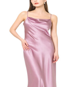 Plus Size Silk Dress – Elegant Cowl Neck Style