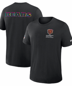 Chicago Bears Black 2025 Crucial Catch Tri-Blend T-Shirt