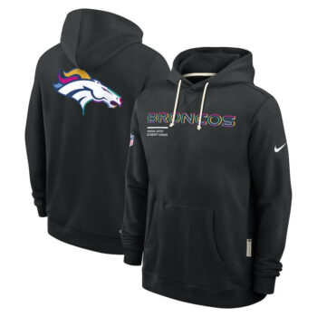 Denver Broncos Black 2025 Crucial Catch Sideline Standard Issue Hoodie