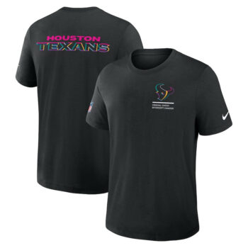 Houston Texans Black 2025 Crucial Catch T-Shirt