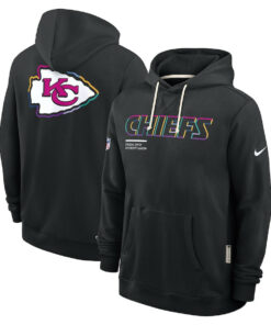 Kansas City Chiefs Black 2025 Crucial Catch Sideline Standard Issue Hoodie