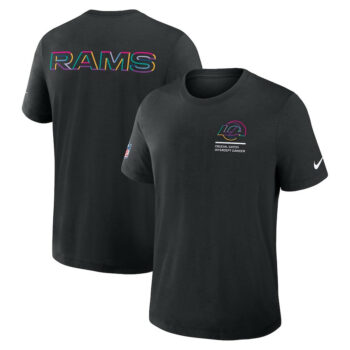 Los Angeles Rams Black 2025 Crucial Catch T-Shirt