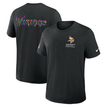 Minnesota Vikings Black 2025 Crucial Catch T-Shirt