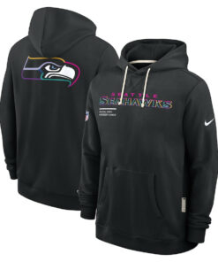 Seattle Seahawks Black 2025 Crucial Catch Sideline Standard Issue Hoodie
