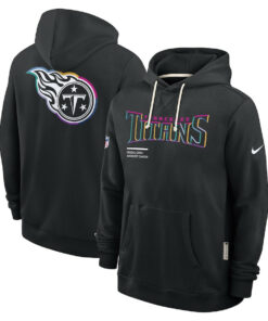 Tennessee Titans Black 2025 Crucial Catch Sideline Standard Issue Hoodie