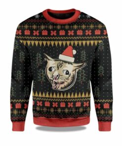 Coughing Cat Meme Christmas Ugly Sweater
