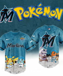 2025 Miami Marlins Pokemon Go Special Edition Baseball Jersey Baseball Father's Day Gifts