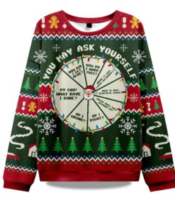 2025 You May Ask Yourself Ugly Christmas Sweater