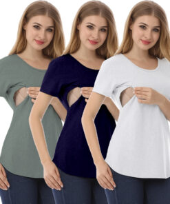 Maternity & Nursing Short Sleeves T-Shirts (3-Pack) NEW