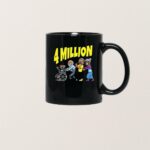 4 Million Subscribers Black T Shirt