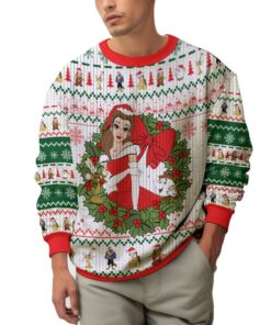 Bella Beauty and the Beast Disney Princess Christmas Ugly Sweater 5 Bella Beauty and the Beast Disney Princess Christmas Ugly Sweater