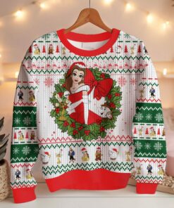 Bella Beauty and the Beast Disney Princess Christmas Ugly Sweater 4 Bella Beauty and the Beast Disney Princess Christmas Ugly Sweater