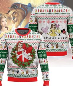 Bella Beauty and the Beast Disney Princess Christmas Ugly Sweater 2 Bella Beauty and the Beast Disney Princess Christmas Ugly Sweater