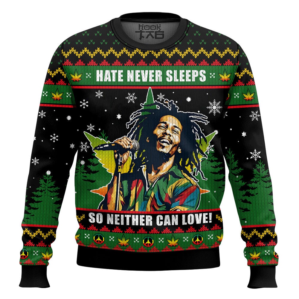 ANDY-110924VKH2_mk4.jpg Bob Marley 420 ?Hate never sleeps so neither can love? Ugly Sweater