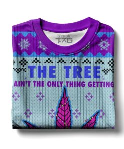 The Lit Tree Weed Christmas Ugly Sweater