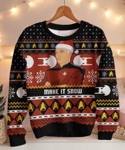 Captain Picard "Give me some Snow" Christmas Ugly Sweater 4 Captain Picard "Give me some Snow" Christmas Ugly Sweater