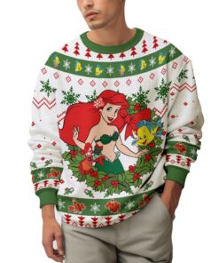 Ariel The little mermaid Disney Princess Christmas Ugly Sweater 6 Ariel The little mermaid Disney Princess Christmas Ugly Sweater
