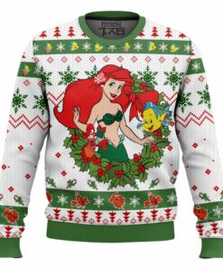 Ariel The little mermaid Disney Princess Christmas Ugly Sweater