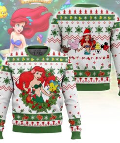 Ariel The little mermaid Disney Princess Christmas Ugly Sweater 2 Ariel The little mermaid Disney Princess Christmas Ugly Sweater