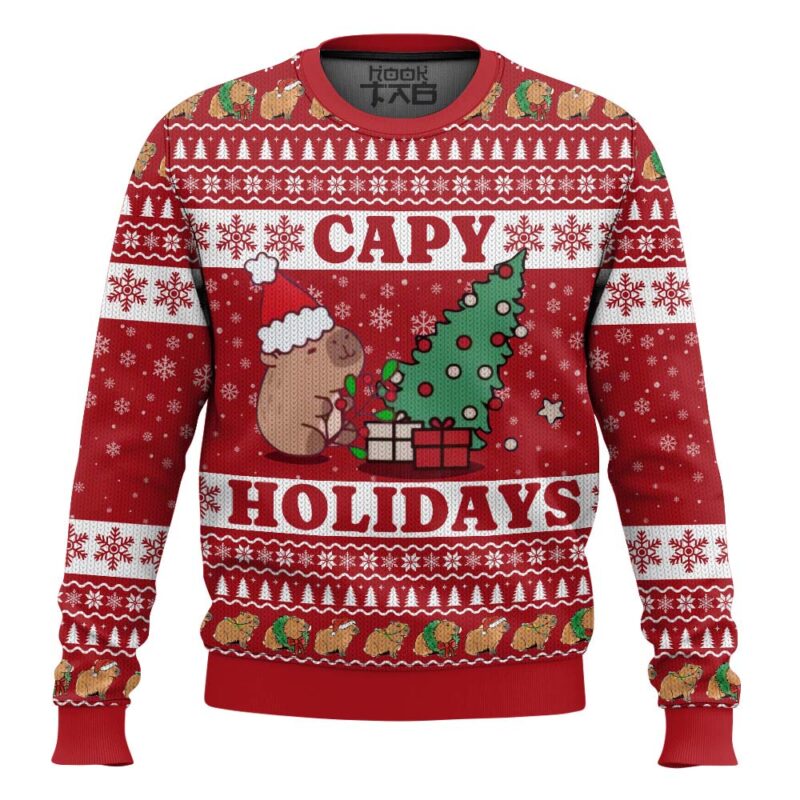 ANDY211024DKD8Red_mk2-800x800-1.jpg Capy Holidays Christmas Ugly Sweater Red