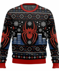 Spiderman,New York City Christmas Ugly Sweater 11 Spiderman,New York City Christmas Ugly Sweater
