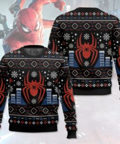 Spiderman,New York City Christmas Ugly Sweater 2 Spiderman,New York City Christmas Ugly Sweater