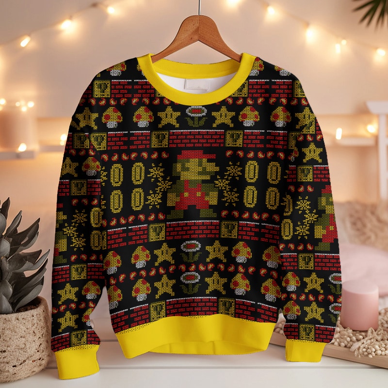 ANDY260924DKD5-mk.jpg Super Mario, Christmas Ugly Sweater