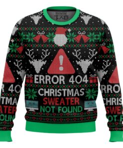 Error 404 Funny Xmas Not Found Ugly Christmas Sweater