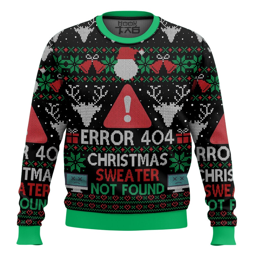 ANDY300924DKD7-mk4.jpg Error 404 Funny Xmas Not Found Ugly Christmas Sweater