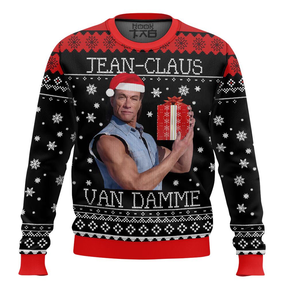ANDY300924TTT3-mk1_front.jpg Jean Claus Van Damme Christmas Ugly Sweater