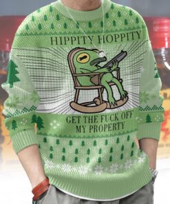 Hippity Hoppity Frog Meme Christmas Ugly Sweater