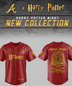 Atlanta Braves x Harry Potter Night Gryffindor House Jersey Baseball Father's Day Gifts