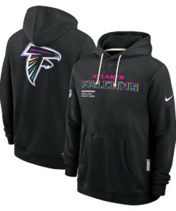 Atlanta Falcons Black 2025 Crucial Catch Sideline Standard Issue Hoodie