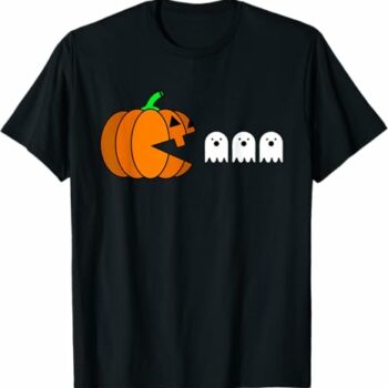 Funny Halloween Pumpkin Eating Ghost, Gamer T-Shirt