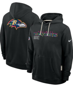 Baltimore Ravens Black 2025 Crucial Catch Sideline Standard Issue Hoodie