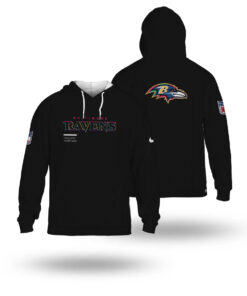 Baltimore Ravens Black 2025 Crucial Catch Sideline Standard Issue Hoodie