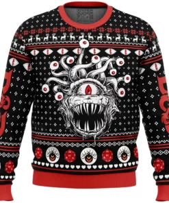 Beholder Dungeons and Dragons Ugly Christmas Sweater