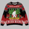 Bigfoot Squatching Through The Snow Ugly Christmas Sweater