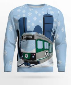 Boston MBTA Holiday Sweater 2025 (No Light Up)-Front