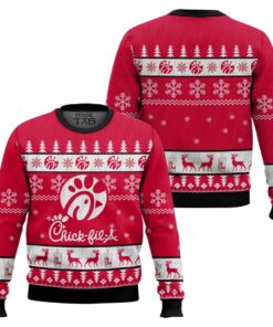 Chick Fil A Christmas Ugly Sweater Special Gift For Xmas 2 Chick Fil A Christmas Ugly Sweater Special Gift For Xmas