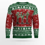 Cactus Wearing Cowboy Boots Ugly Christmas Sweater