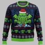 Call Of Cthulhu Santa Hat Ugly Christmas Sweater