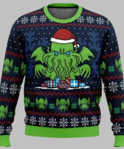 Call Of Cthulhu Santa Hat Ugly Christmas Sweater