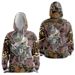 Cartoon Halloween Illustration Frame Of Diverse Evil Hoodie