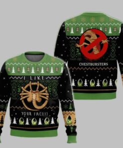 Chestbursters Alien Facehugger Ugly Christmas Sweater