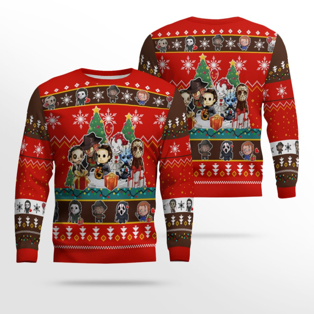 Chibi Horror Halloween Ugly Christmas Sweater