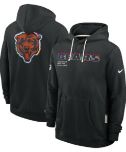 Chicago Bears Black 2025 Crucial Catch Sideline Standard Issue Hoodie
